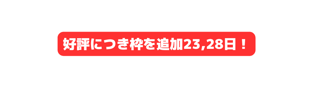 好評につき枠を追加23 28日
